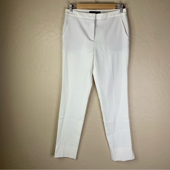 BCBGMaxAzria Andy Slim-Leg White Trouser Pant - Picture 2 of 10